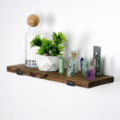 Produktbild von Skye Decor, Almıla- LAM007EVL, Schwarz,,Nussbaumfarbe, Wandregale, 16x40x14 cm, 100% Fichteholz