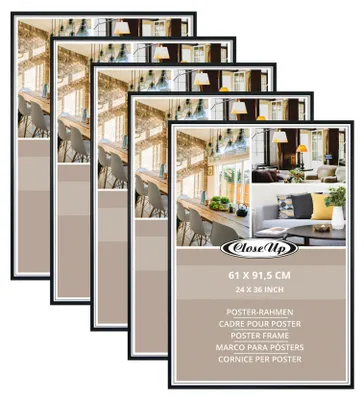 Produktbild von Posterrahmen 61 x 91,5 cm schwarz, 5er Set
