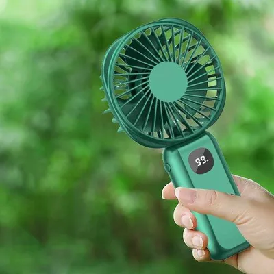 Obrázek produktu pro Elektrický přenosný mini ventilátor s rukojetí a kapesní ventilátor, vzduchové chladicí zařízení s baterií – pro zeleninu