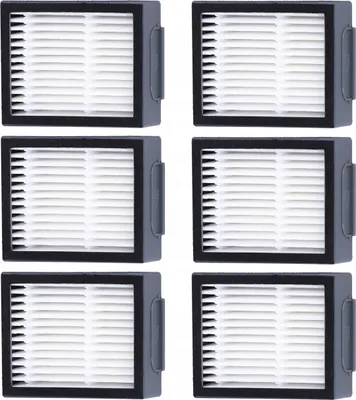 Six vacuum cleaner filters are arranged in a 3x2 grid on a white background.