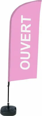 Produktbild von Showdown Displays Beachflag Alu Wind Komplett-Set Geöffnet Pink Französisch