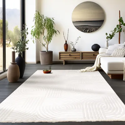 Zdjęcie produktu dla Homebyhome Dywan w stylu boho do salonu, nowoczesny styl skandynawski, jednokolorowy, dywan do sypialni, wymiary: 80 x 150 cm