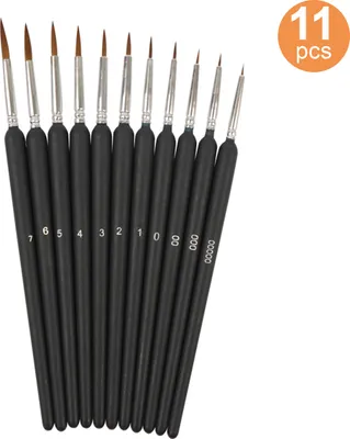 Produktbild von 11pc Paint Brush Art Script Liner Pinsel mit Wieselhaar für Künstler Acryl Aquarelle Gouache Aquarell Ölgemälde für große Kunst Zeichnungszubehör