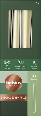 Produktbild von Gothic-Kerzen 245 24 4x Metallic-Weiß-Silber | 2 Stk