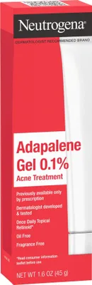 Produktbild von Gesichtsgel, Neutrogena, Akne-Behandlung, Adapalene 0,1%, Anti-Akne, stimuliert die Zellregeneration und reduziert Entzündungen, parfümfrei, 45gr, 45gr