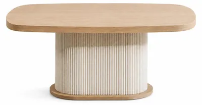 Zdjęcie produktu dla Elegancki zestaw do salonu z niską szafką pod telewizor i designerskim stolikiem kawowym