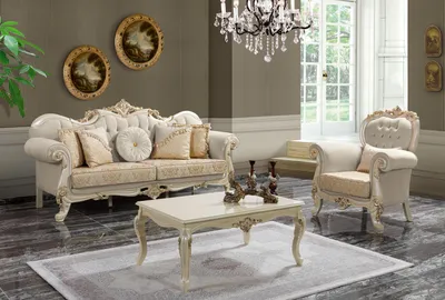 Produktbild von Luxus Sofagarnitur Komplette Couchgarnitur Beige Polstersofa Stoffsofa