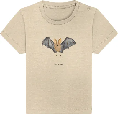 Produktbild von Mr. & Mrs. Panda  T-Shirt Fledermaus Flügel 24. - 36. Monat - Natural Raw - Geschenk, Baby Shirt, Kinder, Lustige Sprüche, Babyshirt, Jerseyshirt
