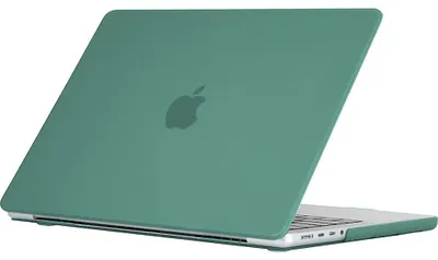 Produktbild von Mobigear Schutzhülle für MacBook Pro 16 Zoll (2021-2026), Hartschalenhülle, MacBook Case - Dunkelgrün - Modell A2485 / A2780 / A2991 / A3186 / A3428 / A3429