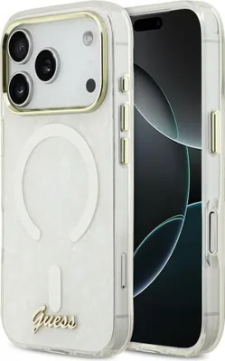 Immagine prodotto di Custodia Guess Iml Shell Script Metal        Magsafe per iPhone 17 Pro Max Bianco