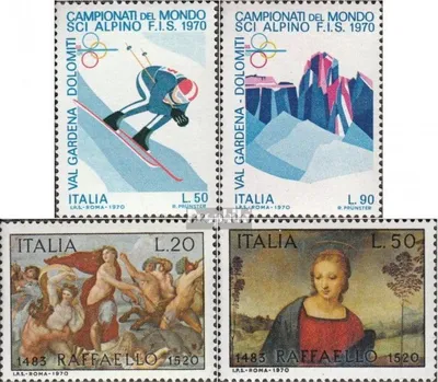 Produktbild von Briefmarken Italien 1970 Mi 1303-1304,1305-1306 (kompl.Ausg.) postfrisch Ski-WM