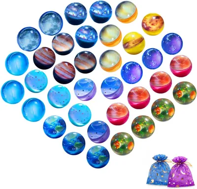 Produktbild von Springbälle 32 mm, 36 Stück, bunt, für Kindergeburtstage