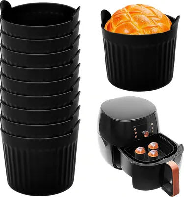 Produktbild von 10 Stück Silikon Eierformen für Heißluftfritteusen