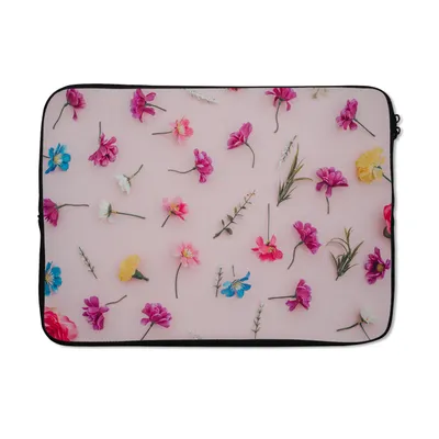 Produktbild von MuchoWow® Laptop Hülle 14 ZollBlumen - Regenbogen - Frühling Laptoptasche - Laptoptasche - Stoßsicher - Schutzhaube
