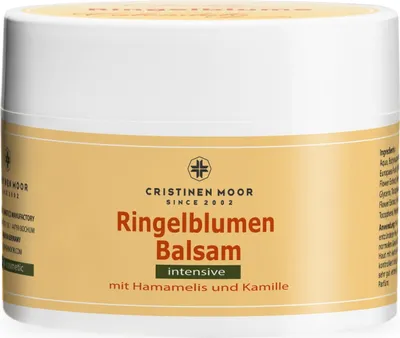 Produktbild von Cristinen Moor Ringelblumen Balsam 300 ml, Ringelblumencreme für Hände & Gesicht, Ringelblumensalbe mit Kamilleextrakt & Hamamelis, bei gereizter Haut