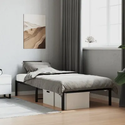 Produktbild von vidaXL Posteľný rošt kovový čierny 90x200 cm