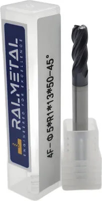 Immagine prodotto di Frese radiali VHM Fi5 x R1 x 50 mm - 45 HRC!
