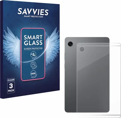 Produktbild von 3x Savvies Schutzglas Folie für Samsung Galaxy Tab A11 8.7" (Rückseite) 9H Panzer Schutzfolie Glas Displayschutz klar transparent