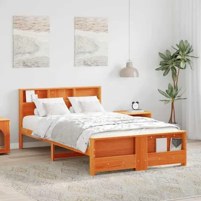 Image de Maison Exclusive - Cadre de lit brun ciré 120 x 190 cm Bois de pin massif