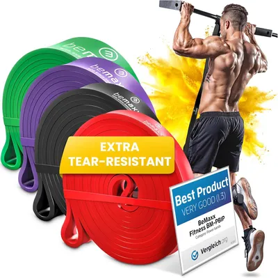 Productafbeelding van Weerstandsbanden set, 4 stuks, latex, voor krachttraining