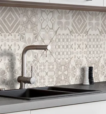 Produktbild von Küchenrückwand selbstklebend Mosaik beige Spritzschutz Folie 400 x 60cm