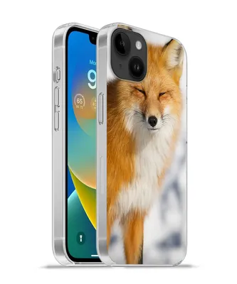 Produktbild von MuchoWow® Handyhülle Schutzhülle Hülle für Apple iPhone 14 Plus - Soft case Fuchs - Schnee - Rot Silikon Softcase Handy Hülle - Abbildung