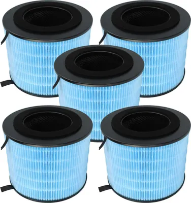 Produktbild von vhbw 5x Luftilter kompatibel mit Philips AMF220 Luftreiniger - Kombifilter Aktivkohle + Schwebstofffilter