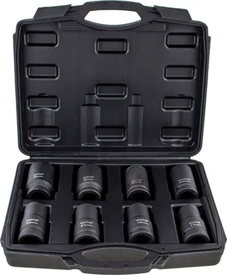 Produktbild von Kraftnuss Schlagschrauber Nüsse 3/4" 17 - 32 mm Satz 8 tlg. Steckschlüssel Cr-Mo 6-Kant