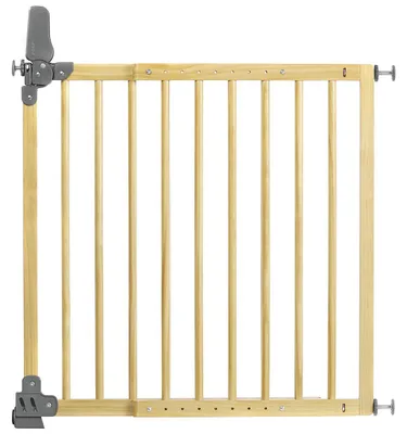 Immagine prodotto di reer Basic Klemm- und Schraubgitter, Türgitter, Treppengitter, Treppenschutzgitter, Schutzgitter, Holz, Breite 75 - 104.5 cm, 46221