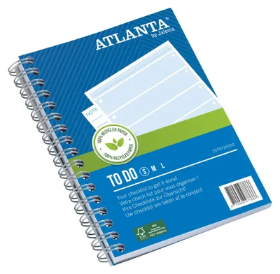 Produktbild von Jalema 2570724000, Tagesterminkalender, 100 Seiten, Blau, Weiß, A6, Papier, Spiralbindung