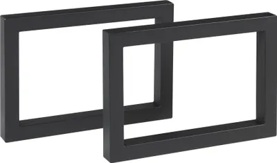 Two black rectangular frames are shown against a white background.