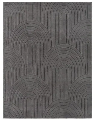 Produktbild von TT Home Wohnzimmer Teppich Schlafzimmer Hochflor Pflegeleicht Weich Waschbar Uni Modernes Design 3D-Optik Größe 120x160 cm