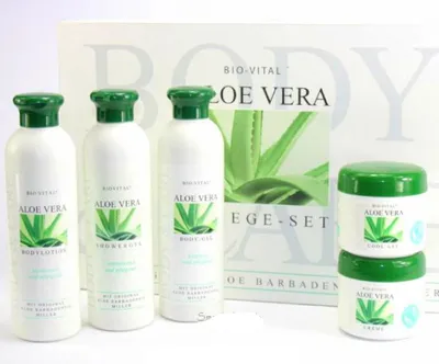 Produktbild von ALOE VERA PFLEGESET 5-tlg 1000ml Bodygel Showergel Beautycreme Feuchtigkeitscreme Pflegeset Frauen Cool Gel Body Lotion Creme 72