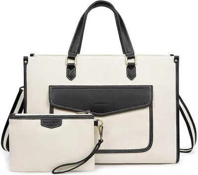 Produktbild von Famanu Laptoptasche 15,6 Zoll - Schultertasche Shopper große Einkaufstasche - Aktentasche Notebooktasche