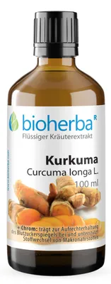 Produktbild von Bioherba Kurkuma Curcuma longa L. Tropfen Tinktur 100 ml