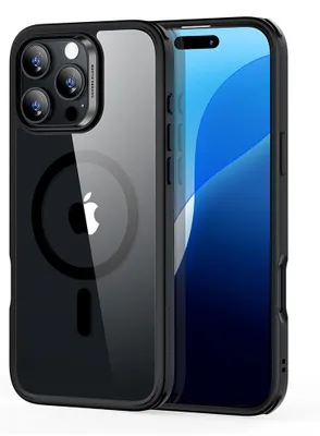 Produktbild von ESR Classic Hybrid HaloLock Hülle für iPhone 16 Pro – transparent/schwarz