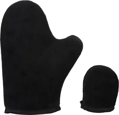 Produktbild von Weicher Bräunungshandschuh, Selbstbräunungshandschuh, Lotion-Auftragswerkzeug, Zubehör, Strandhandschuhe (Schwarz)