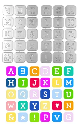 26 Buchstaben-Stanzformen für Karten & Scrapbooking, Metall, 137x227 mm