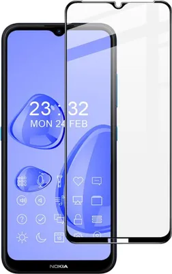 Produktbild von Nokia 1.4 Displayschutz - Full-Cover Panzerglas - Schwarz