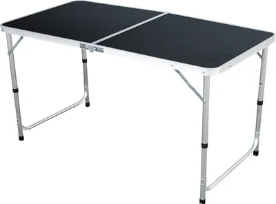 Produktbild von XXL Campingtisch schwarz klappbar Alu 120x60x58/70cm