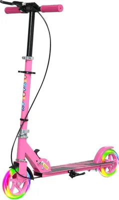 Image de Trottinette Fortuna Lai pour enfants, double frein, cadre métallique, repose-pieds, pliable, 3-8 ans, rose