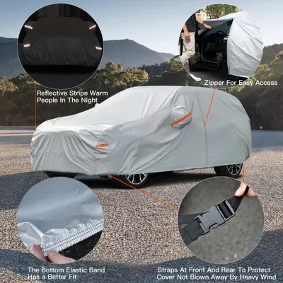 Imagen del producto de Cubierta para coche de 6 capas, impermeable y transpirable, de hasta 460 cm, para SUV