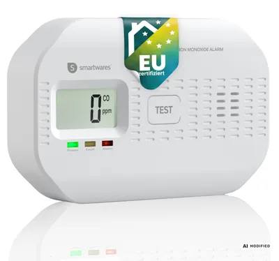 Produktbild von CO-Melder Smartwares 10 Jahre Sensor 5 Jahre Batterie Display Rauchmelder