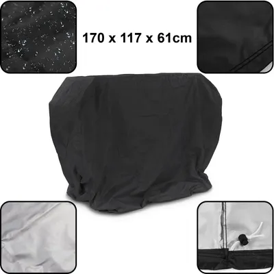 Produktbild von Premium Grillabdeckung Schutzhülle Cover BBQ Grill Schutz Schwarz L 170x117x61cm