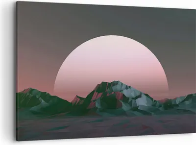 Produktbild von Bild auf Leinwand - Leinwandbild - Einteilig - Landschaft Berge Sonne - 100x70cm - Wand Bild - Wanddeko - Wandbilder - Leinwanddruck - Bilder - Wanddekoration - Leinwand bilder - AA100x70-4320