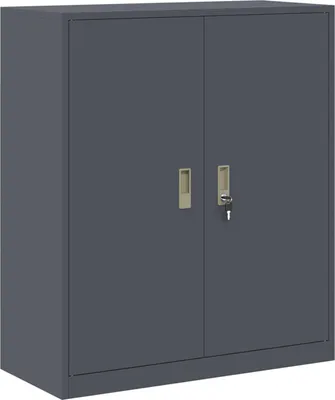 Image de Armoire de rangement vidaXL, anthracite, 90 x 40 x 105 cm, acier