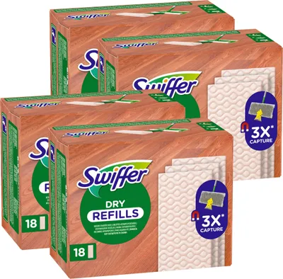 Produktbild von 4x Swiffer Holz & Parkett Wischtücher 18er