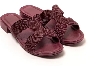 Produktbild von BRASILERAS Damen Sandalen mit rutschfester Sohle bequem schuhe für strand/schwimmbad/stadt granat 38 EU - UBMARD