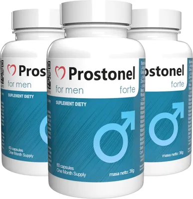 Produktbild von Prostonel Forte - 180 Kapseln (3x60) hochdosiert - L-Arginin, Zink, Selen, Maca & Ginseng - Original Schweizer Rezept - Vegan & Pflanzlich - 3er Pack