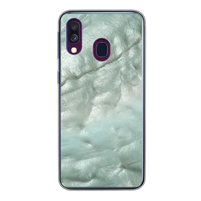 Produktbild von MuchoWow® Handyhülle Schutzhülle Hülle für Samsung Galaxy A40 Natursteine - Grün - Perlmutt Silikon Softcase Handy Hülle - Handy-Tasche